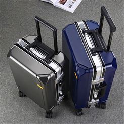 铝框时尚pc行李箱韩版学生拉杆箱男女通用款密码旅行箱型号多样